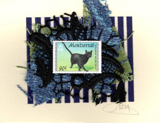 Black British Shorthair Cat (Montserrat) Card