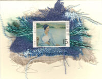 Geisha in boat with White Fan 1967 (Japan) Card