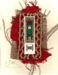Green, Gold & Red Torah (Israel) Card
