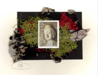 Tan Stone Buddha Head (China) Card - Vers. #2