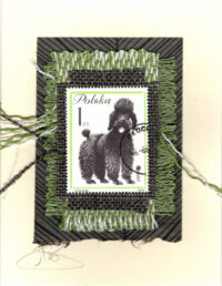 Black Standard Poodle (Poland) Dog Card
