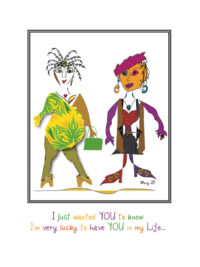 Roxie & Jacqui- Just Because Female Friendship Card