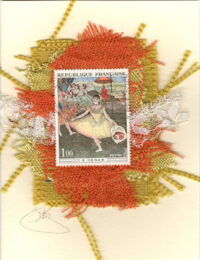 Ballet Dancer with Bouquet by Degas 1877 (France) Card