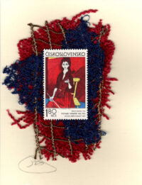 Girl with Violin by Richard Wiesner (Czechoslavakia) Card