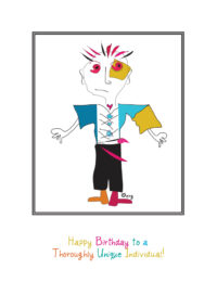 Tasker Watkins - Happy Birthday to a Thoroughly Unique Individual (Vers. #2) Color  Text