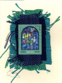 Blue Stained Glass Window by Chagall (Israel) Card