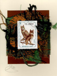 Two Horned Owls (Haiti) Card