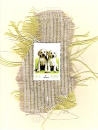 Two White Retriever Puppies (Ireland) Dog Card