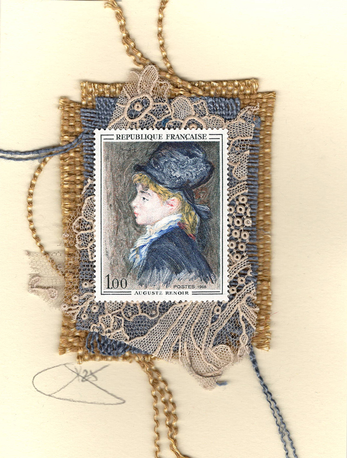 Girl with Blue Hat by Renoir (France) Card