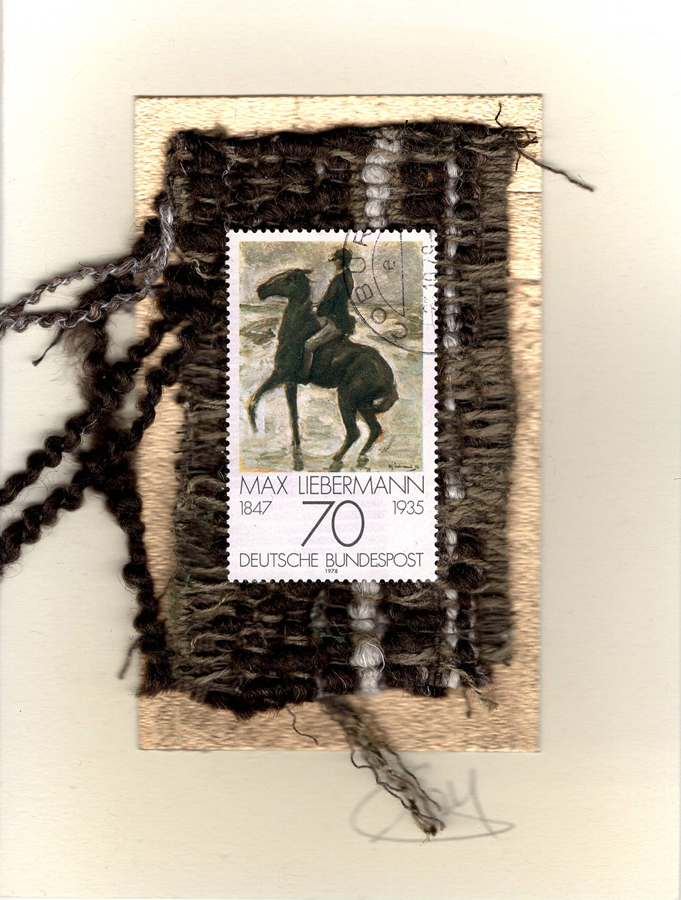 Dressage Rider in Black by Max Liebermann (DDR/Germany) Horse Card