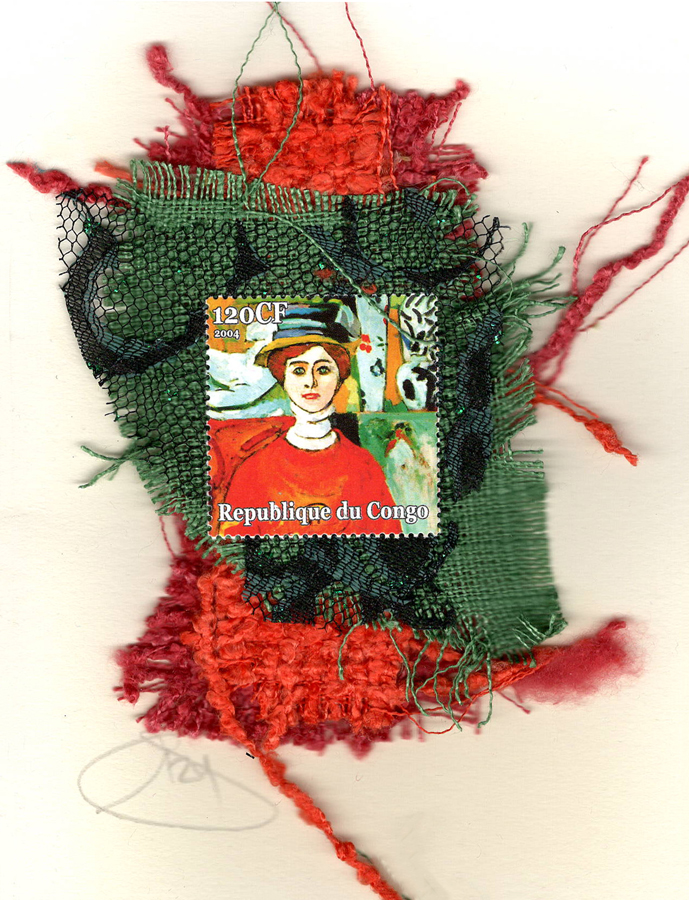 Woman in Red Sweater & Hat by Matisse (Congo) Card