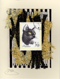 Black Cat with Yellow Eyes (Poland) Card