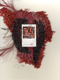 Red, Pink & Black Abstract Gee's Bend's Quilt (U.S.) Card