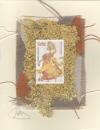 Brasilian Woman in Yellow & Red Dress (Cuba) Card