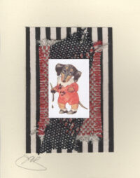 Dachsund with Paintbrush (Non-Stamp) Dog Card