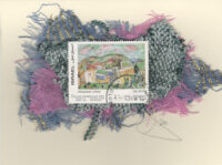 Pastel Village Landscape by Menahem Shemi  (Israel) Card