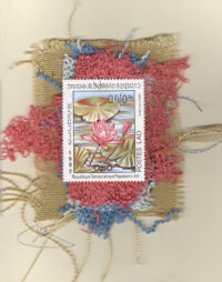 Pink Lotus with Tan Lily Pad (Laos) Card