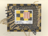 Checkerboard Black, Red & Yellow Quilt by Sean Scully (France/Ireland) Card