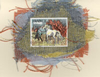 Two Horses Grazing by Yves Brayer (France) Horse Card