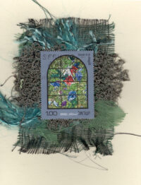 Purple & Green Stained Glass Windows by Chagall (Israel) Card