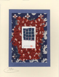 Navy & Maroon Grid - Gee's Bends Quilt (U.S.) Card