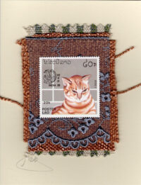 Orange Tabby with Grey Cat (Laos) Card