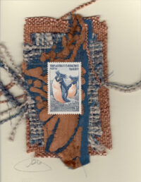 Blue & Orange Penguins (Antarctica) Card