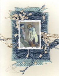 Femme tirant son bas by Lautrec (non-stamp) Card