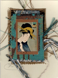 Geisha with Black Hat with Yellow (Non-stamp) Card