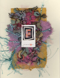 Lavender, Black & Orange Rectangles Gee's Bends Quilt (U.S.) Card