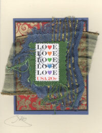 Multicolor Rainbow Hearts LOVE Card (U.S.)