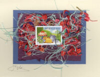 Picnic Table with Daisies, Strawberry Cake, Eggs, Cheese & Honey (Sweden) Card