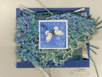 White Butterfly with Blue (Poland) Card
