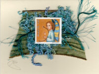 Young Girl Angel with Harp (Brazil) Card