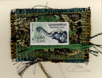 Blue & Green Elephant (Laos) Card