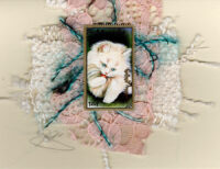 Cute White Fluffy Cat (Mongolia) Card