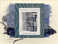Navy & Powder Blue Rectangles - Gee's Bends Quilt (U.S.) Card