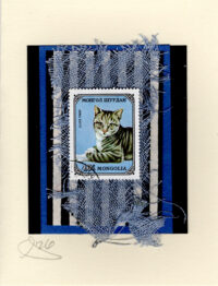 Silver-Blue Striped Cat (Mongolia) Card
