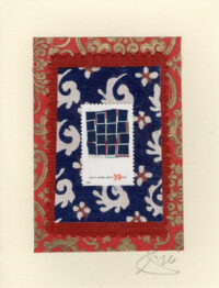 Navy & Maroon Grid - Gee's Bends Quilt (U.S.) Card