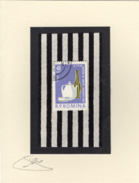Modern Teapot & Yellow & Black Striped Vase (Romania) Card
