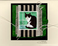 Tuxedo Cat (Laos) Card