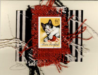 Tuxedo Cat with Red Ball of Yarn (Romania) Card