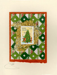 Christmas Tree with Elves (Finland) Holiday Card